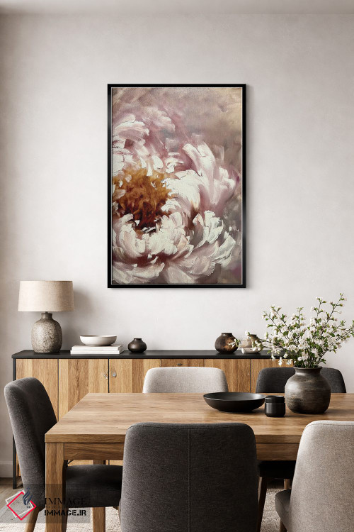 تابلو انتزاعی گل صدتومانی ۳ اثر مارینا اسکرمووا - D5B