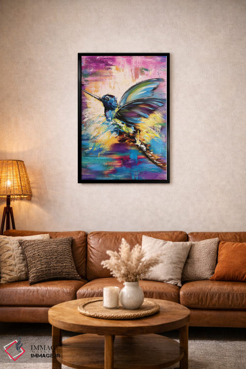 تابلو دکوراتیو مرغ مگس خوار ۳ اثر مارینا اسکرمووا - D4B