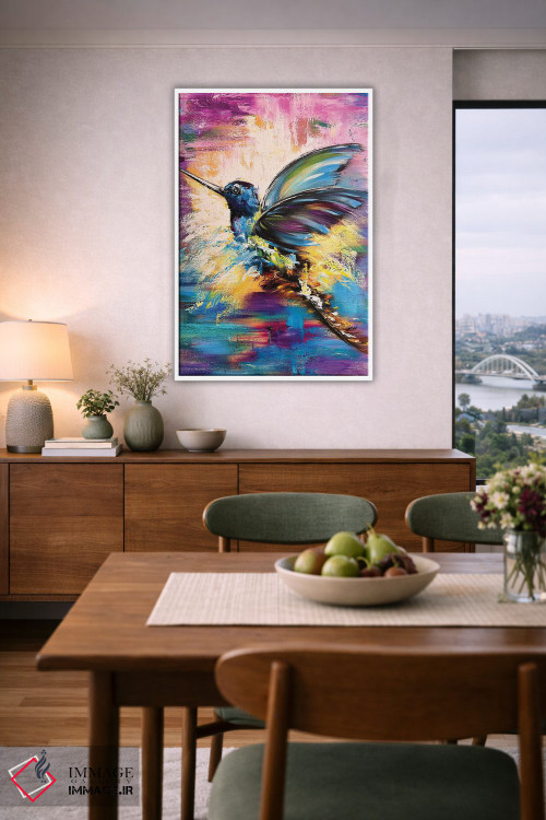 تابلو دکوراتیو مرغ مگس خوار ۳ اثر مارینا اسکرمووا - D6W