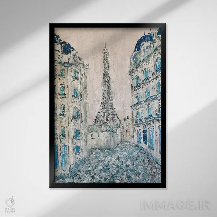 تابلو دکوراتیو پاریس قدیم اثر مارینا اسکرمووا - نمای قابدار مشکی
