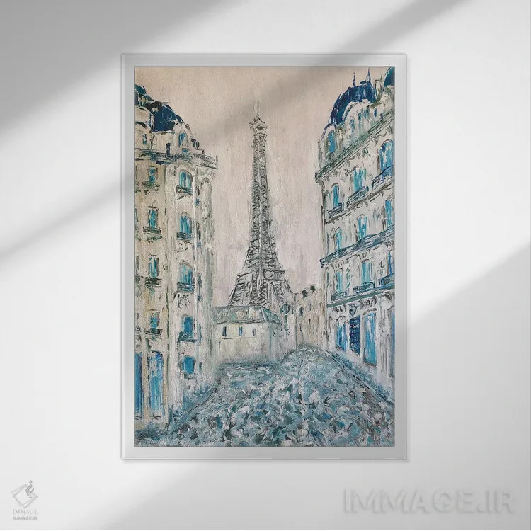 تابلو دکوراتیو پاریس قدیم اثر مارینا اسکرمووا - نمای قابدار سفید