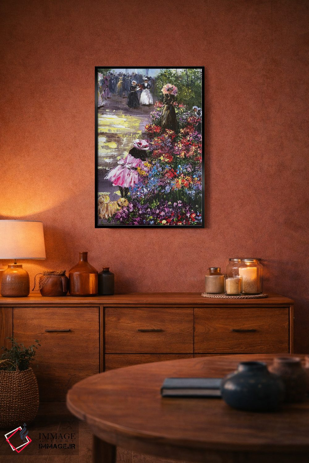 تابلو دکوراتیو دختر با سگ ۲ اثر مارینا اسکرمووا - D4B