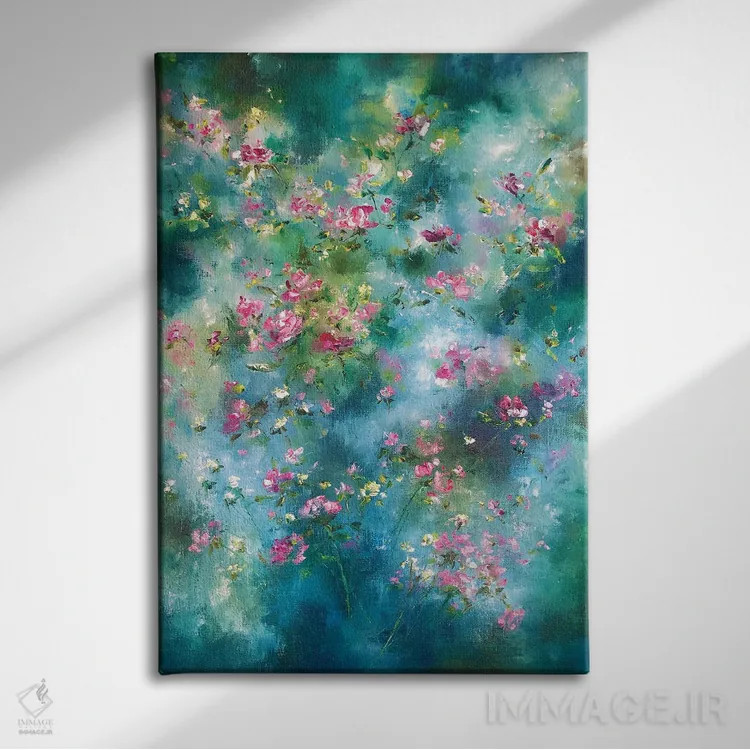 تابلو انتزاعی طعم تابستان اثر مارینا اسکرمووا - نمای روبهرو روی دیوار