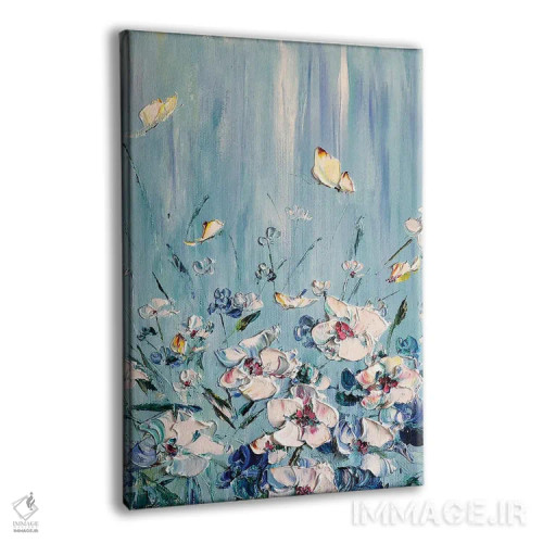 تابلو دکوراتیو چمنزار گل های سفید اثر مارینا اسکرمووا - نمای پرسپکتیو محصول