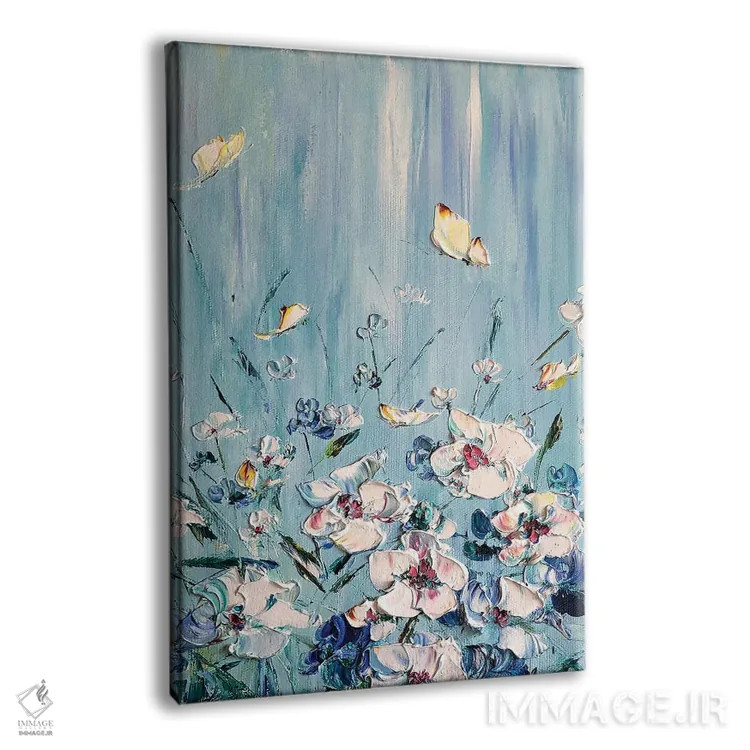 تابلو دکوراتیو چمنزار گل های سفید اثر مارینا اسکرمووا - نمای پرسپکتیو محصول