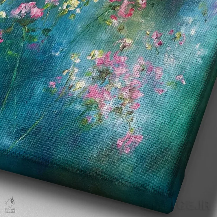 تابلو انتزاعی طعم تابستان اثر مارینا اسکرمووا - نمای نزدیک بافت بوم