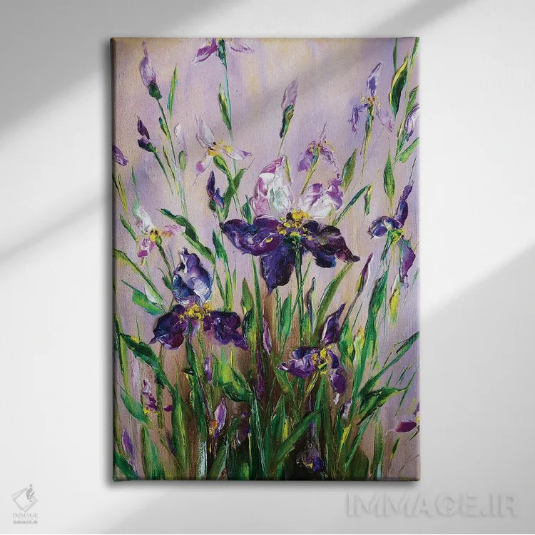 تابلو دکوراتیو زنبق صبحگاهی اثر مارینا اسکرمووا - نمای روبهرو روی دیوار