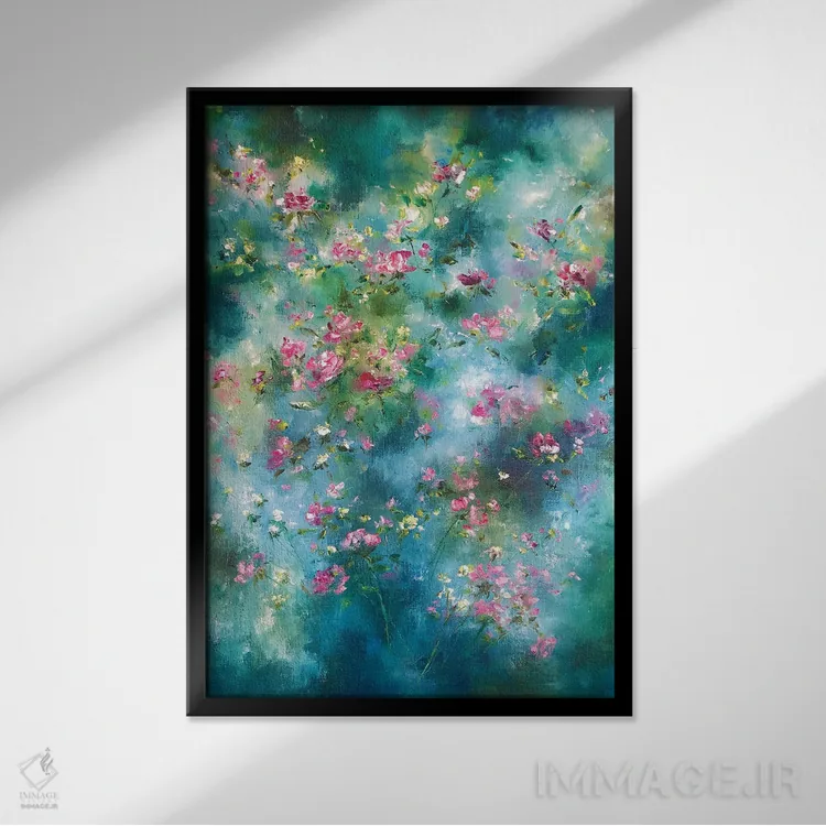 تابلو انتزاعی طعم تابستان اثر مارینا اسکرمووا - نمای قابدار مشکی