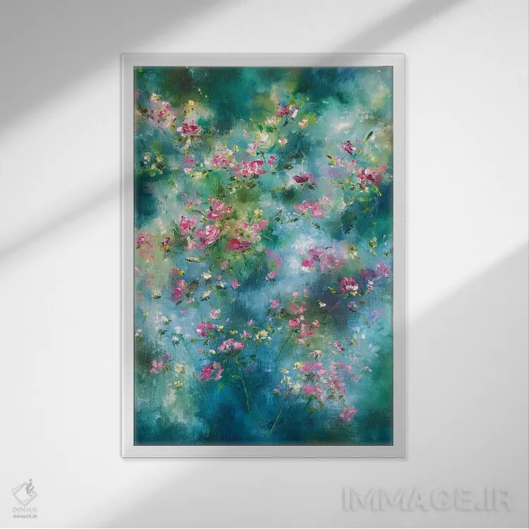 تابلو انتزاعی طعم تابستان اثر مارینا اسکرمووا - نمای قابدار سفید