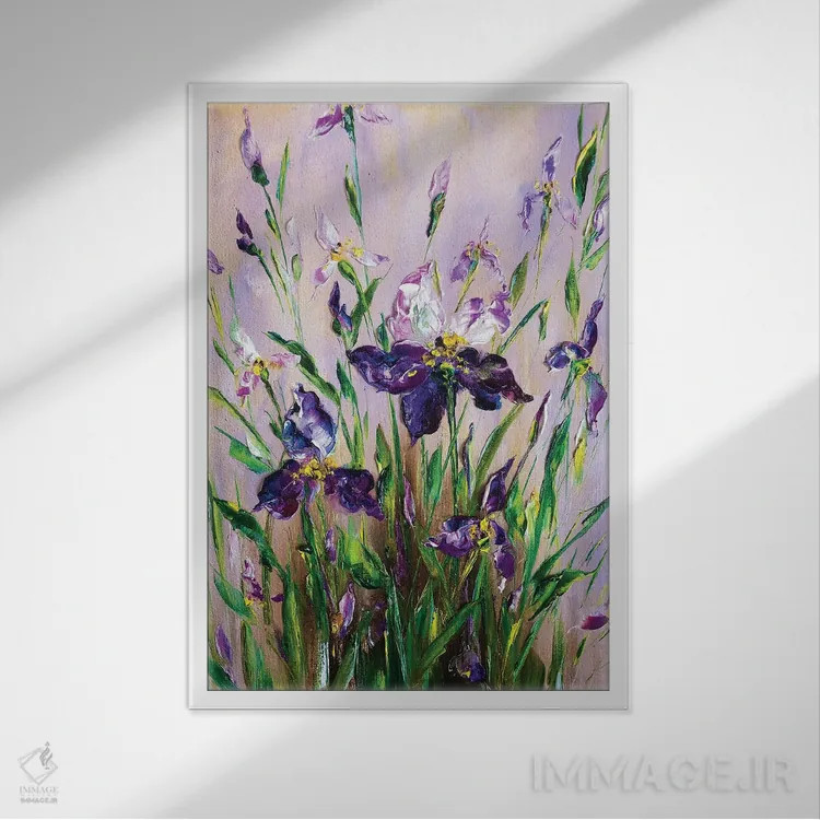 تابلو دکوراتیو زنبق صبحگاهی اثر مارینا اسکرمووا - نمای قابدار سفید