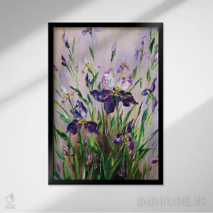 تابلو دکوراتیو زنبق صبحگاهی اثر مارینا اسکرمووا - نمای قابدار مشکی