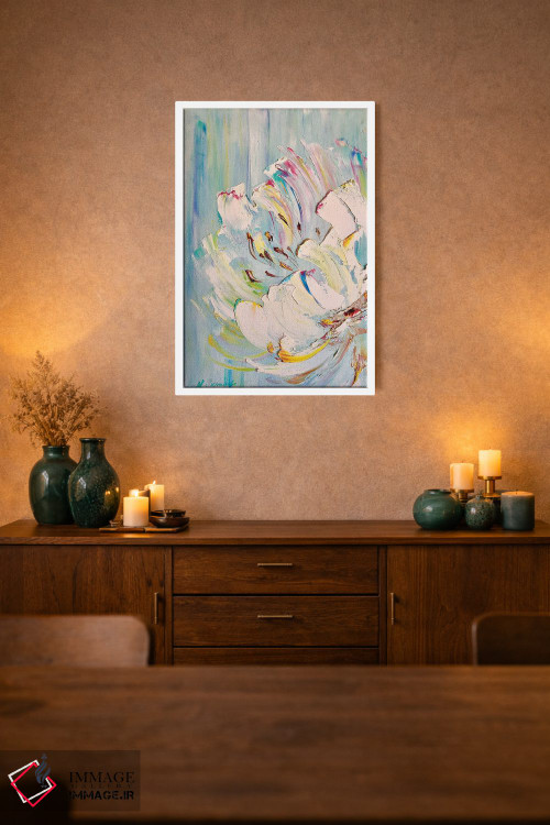 تابلو انتزاعی گل صدتومانی شگفت انگیز ۳ اثر مارینا اسکرمووا - D1W