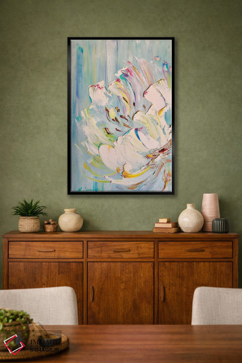 تابلو انتزاعی گل صدتومانی شگفت انگیز ۳ اثر مارینا اسکرمووا - D2B