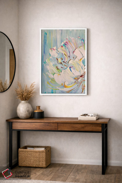 تابلو انتزاعی گل صدتومانی شگفت انگیز ۳ اثر مارینا اسکرمووا - D3W