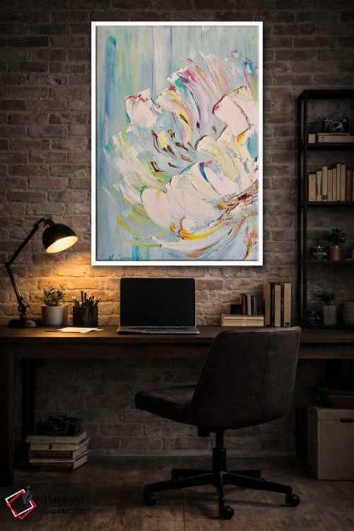 تابلو انتزاعی گل صدتومانی شگفت انگیز ۳ اثر مارینا اسکرمووا - D4W