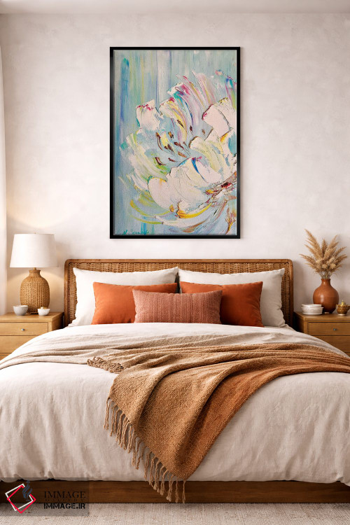 تابلو انتزاعی گل صدتومانی شگفت انگیز ۳ اثر مارینا اسکرمووا - D5B