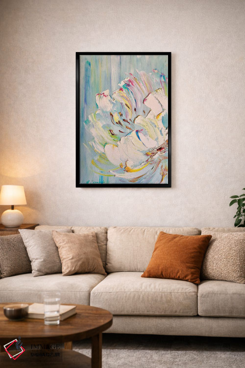 تابلو انتزاعی گل صدتومانی شگفت انگیز ۳ اثر مارینا اسکرمووا - D6B