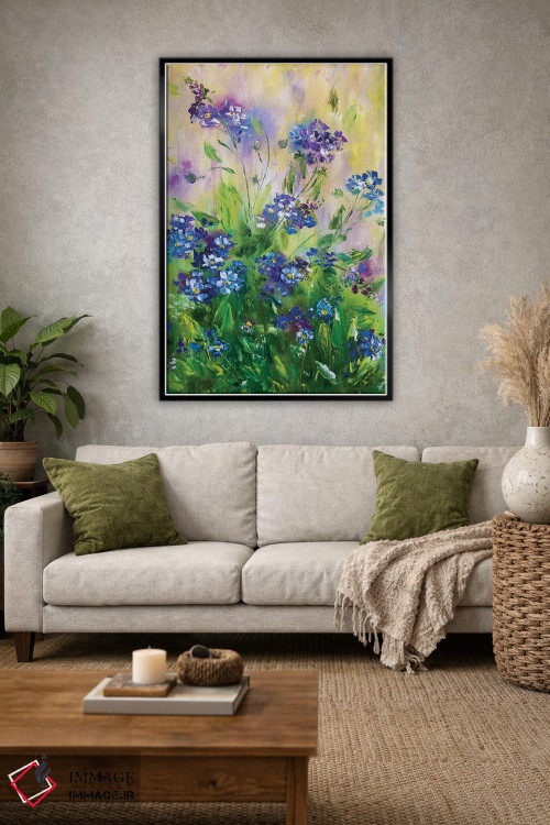 تابلو دکوراتیو گل دهی کتان اثر مارینا اسکرمووا - D2B