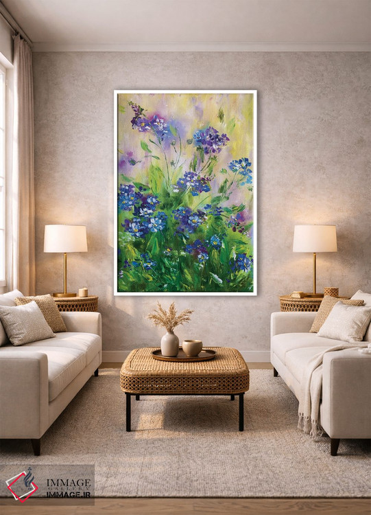 تابلو دکوراتیو گل دهی کتان اثر مارینا اسکرمووا - D1W