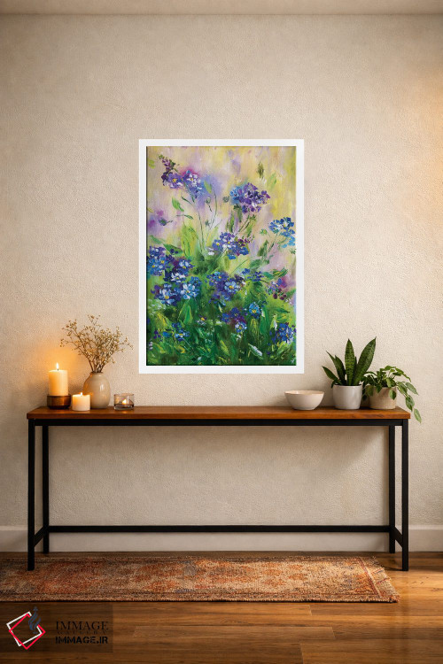 تابلو دکوراتیو گل دهی کتان اثر مارینا اسکرمووا - D4W