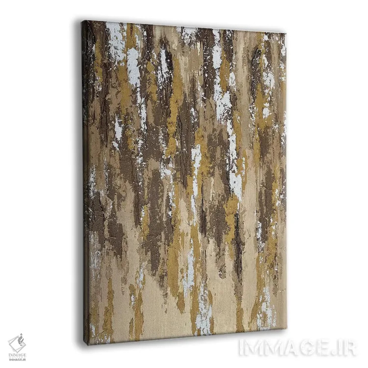 تابلو دکوراتیو پوست درخت ماسه ای طلایی اثر مارینا اسکرمووا - نمای پرسپکتیو محصول