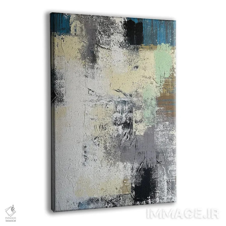 تابلو انتزاعی کوبیسم اصیل اثر مارینا اسکرمووا - نمای پرسپکتیو محصول