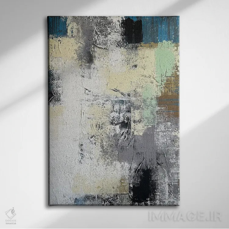 تابلو انتزاعی کوبیسم اصیل اثر مارینا اسکرمووا - نمای روبهرو روی دیوار