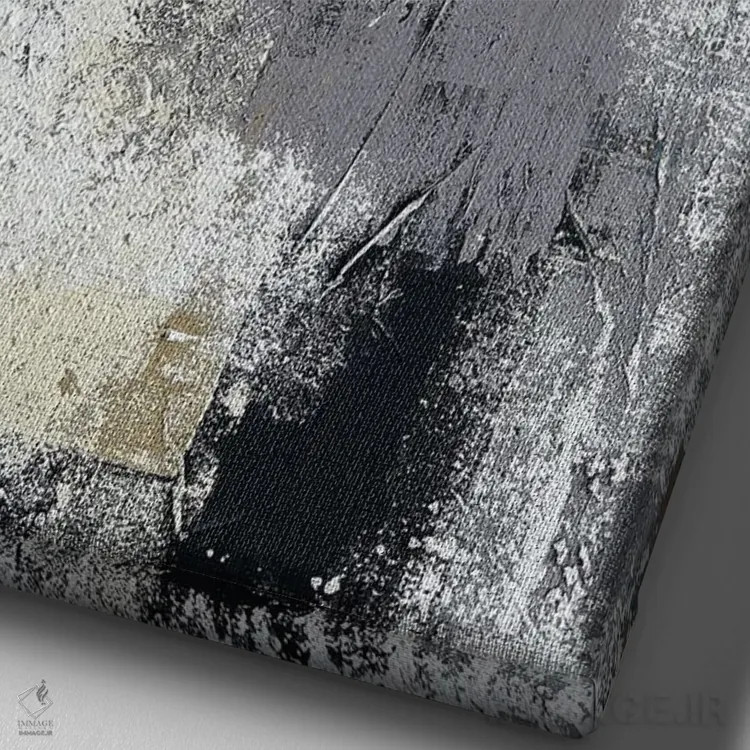 تابلو انتزاعی کوبیسم اصیل اثر مارینا اسکرمووا - نمای نزدیک بافت بوم