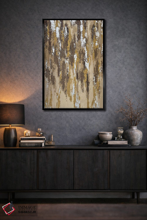 تابلو دکوراتیو پوست درخت ماسه ای طلایی اثر مارینا اسکرمووا - D2B