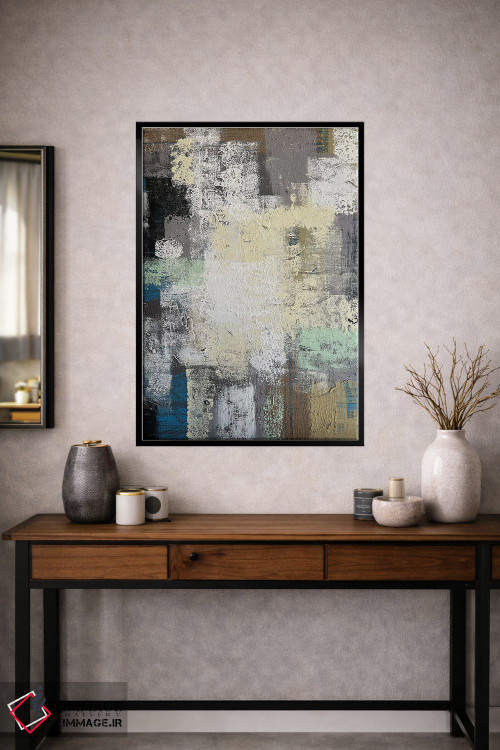 تابلو انتزاعی مستطیل های بافت دار اثر مارینا اسکرمووا - D2B