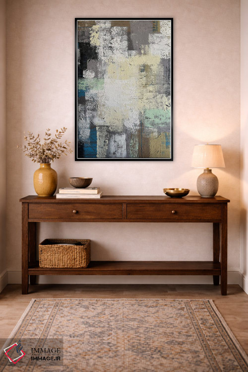 تابلو انتزاعی مستطیل های بافت دار اثر مارینا اسکرمووا - D4B