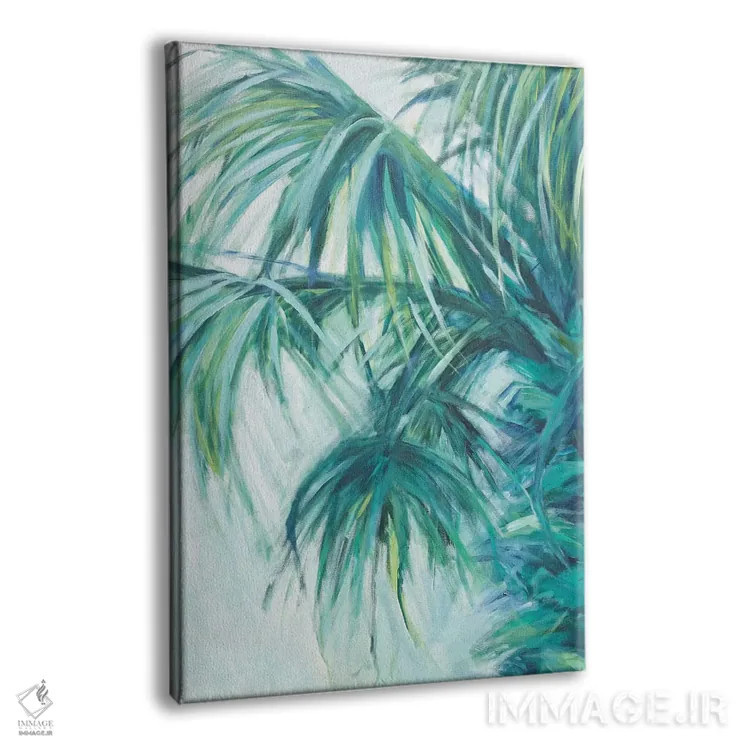 تابلو دکوراتیو نخلچه آبی اثر سوزان ویلکینز - نمای پرسپکتیو محصول
