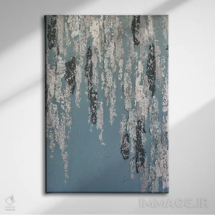 تابلو دکوراتیو جنگل آبی اثر مارینا اسکرمووا - نمای روبهرو روی دیوار