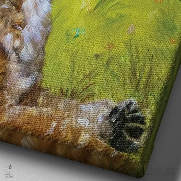 تابلو دکوراتیو جذابیت کوچک اثر مارینا اسکرمووا - نمای نزدیک بافت بوم