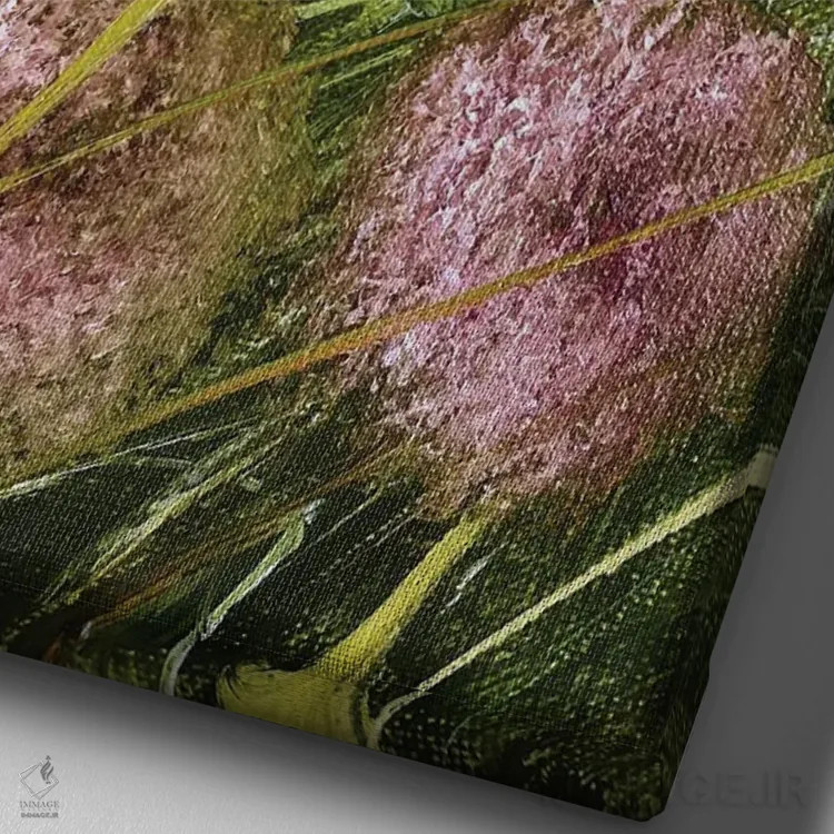 تابلو دکوراتیو قاصدک ها ۳ اثر مارینا اسکرمووا - نمای نزدیک بافت بوم