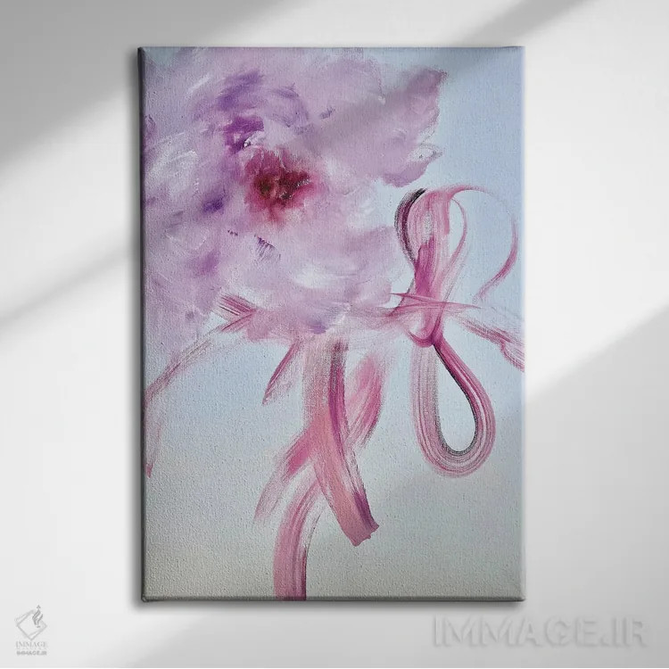 تابلو انتزاعی به سوی عشق اثر مارینا اسکرمووا - نمای روبهرو روی دیوار