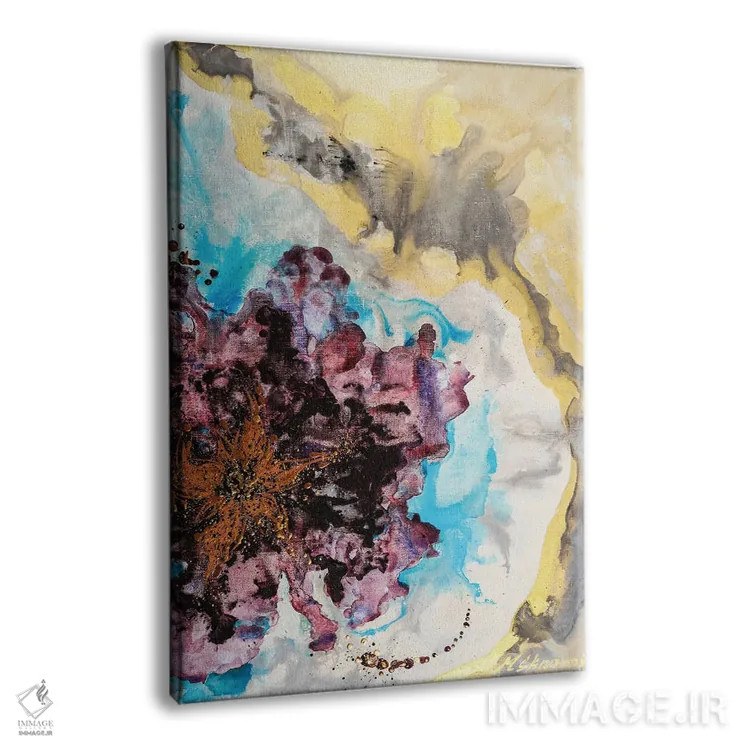 تابلو انتزاعی خیال پردازی گل ها اثر مارینا اسکرمووا - نمای پرسپکتیو محصول