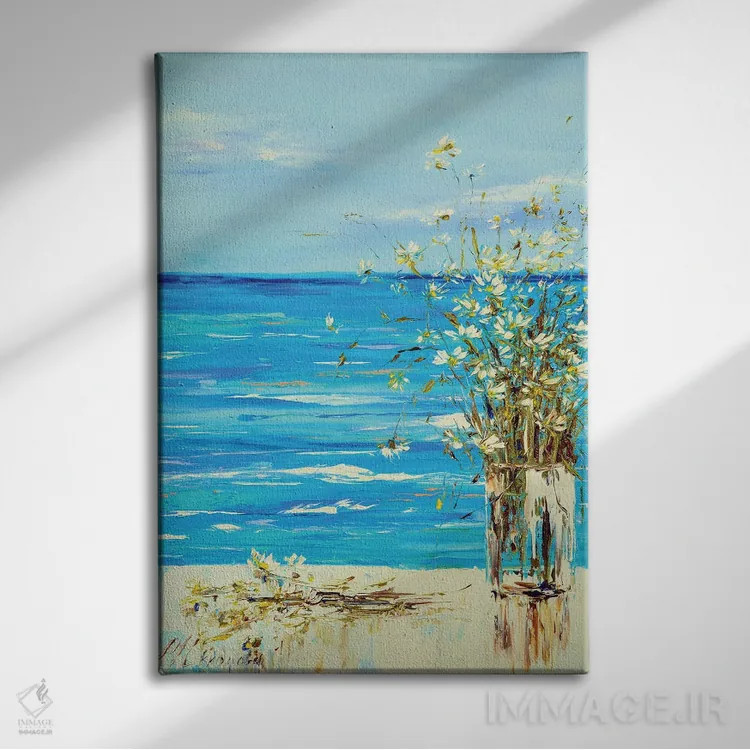 تابلو دکوراتیو نمای دریا اثر مارینا اسکرمووا - نمای روبهرو روی دیوار