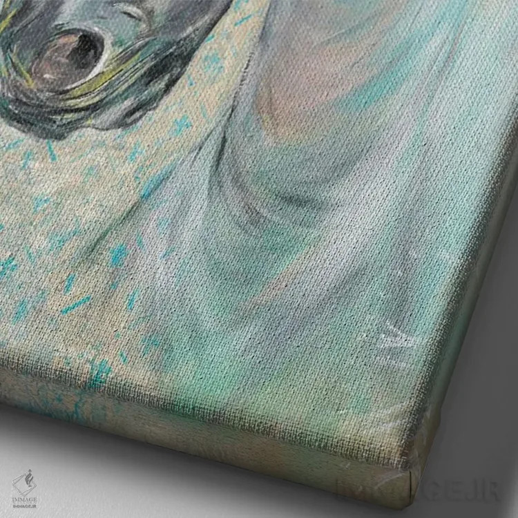 تابلو دکوراتیو ظرافت اثر مارینا اسکرمووا - نمای نزدیک بافت بوم