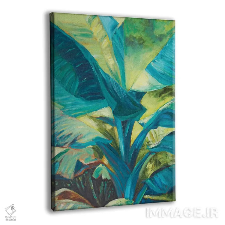 تابلو دکوراتیو زوج موز سبز ۱ اثر سوزان ویلکینز - نمای پرسپکتیو محصول