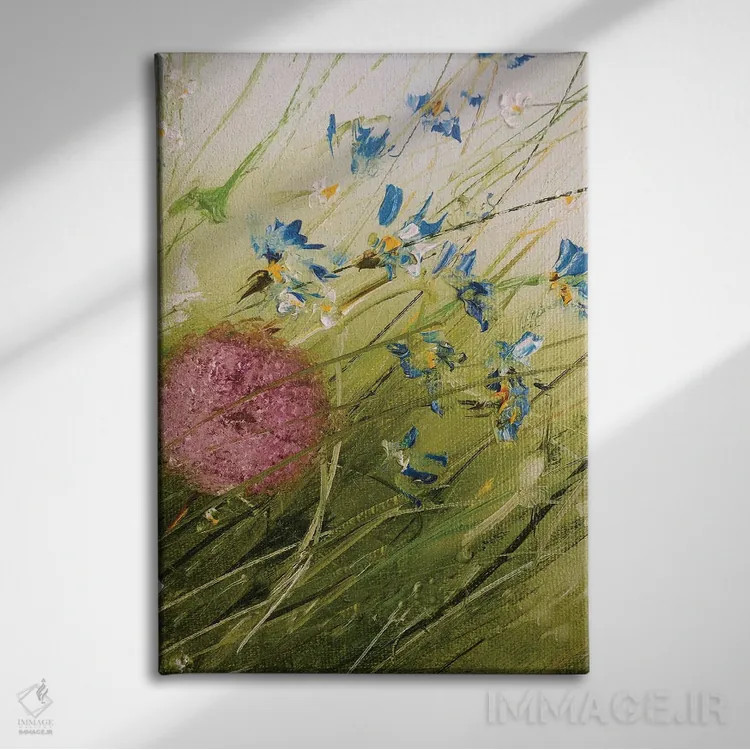 تابلو دکوراتیو قاصدک ها ۲ اثر مارینا اسکرمووا - نمای روبهرو روی دیوار