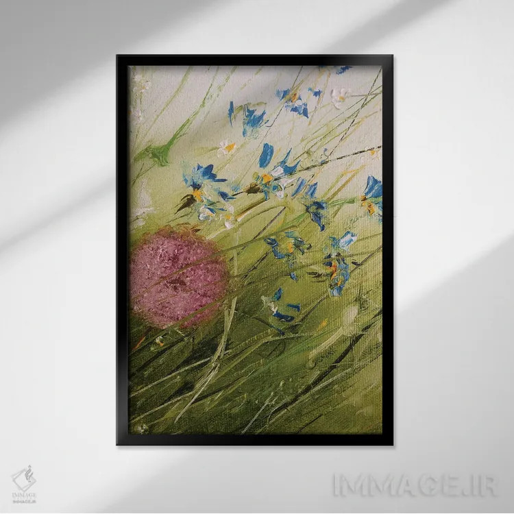 تابلو دکوراتیو قاصدک ها ۲ اثر مارینا اسکرمووا - نمای قابدار مشکی