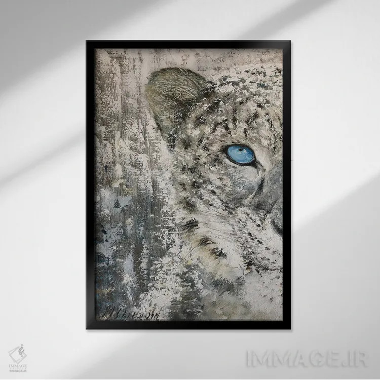 تابلو دکوراتیو پادشاه برف اثر مارینا اسکرمووا - نمای قابدار مشکی