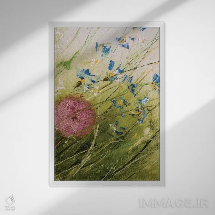 تابلو دکوراتیو قاصدک ها ۲ اثر مارینا اسکرمووا - نمای قابدار سفید