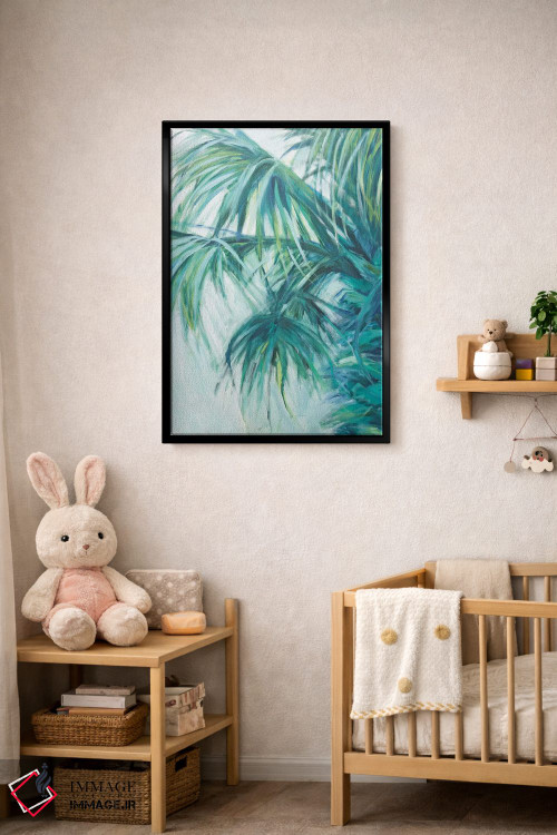 تابلو دکوراتیو نخلچه آبی اثر سوزان ویلکینز - D4B