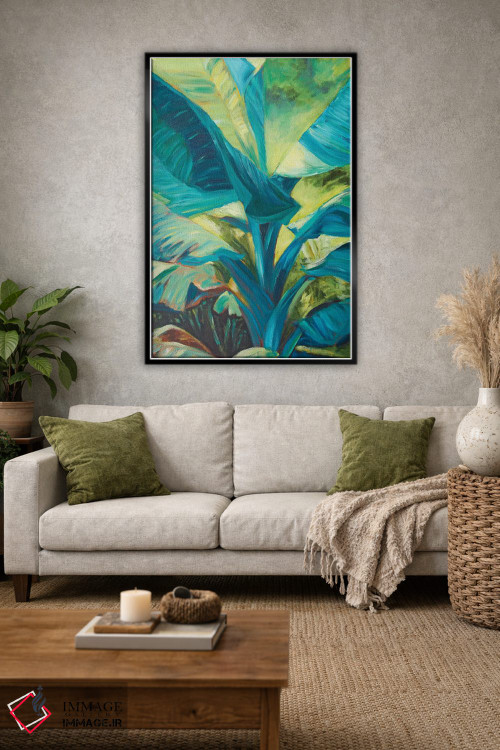 تابلو دکوراتیو زوج موز سبز ۱ اثر سوزان ویلکینز - D2B