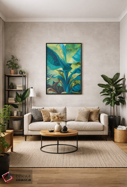 تابلو دکوراتیو زوج موز سبز ۱ اثر سوزان ویلکینز - D1B