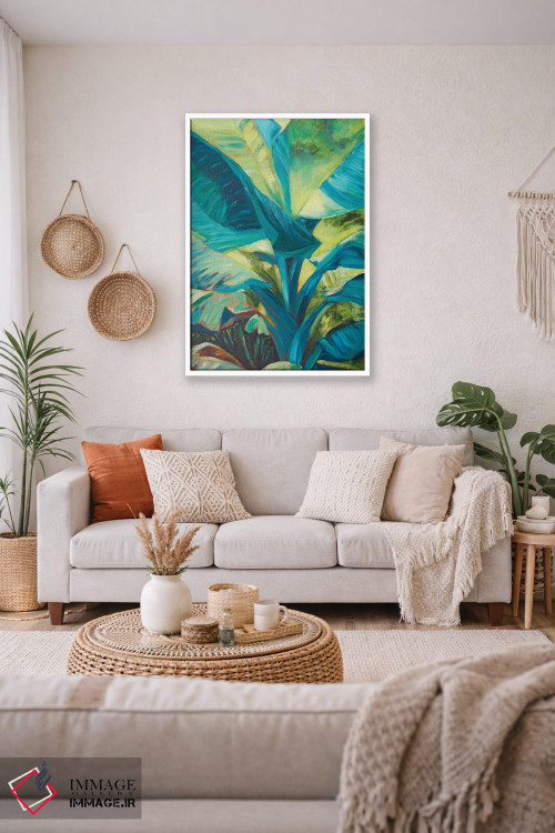 تابلو دکوراتیو زوج موز سبز ۱ اثر سوزان ویلکینز - D3W