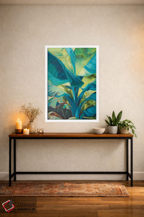 تابلو دکوراتیو زوج موز سبز ۱ اثر سوزان ویلکینز - D5W