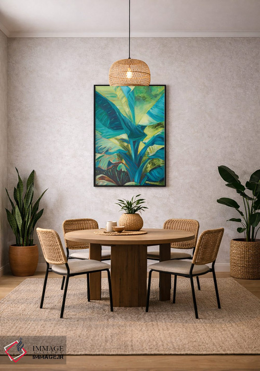 تابلو دکوراتیو زوج موز سبز ۱ اثر سوزان ویلکینز - D6B